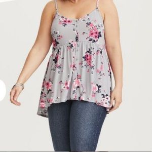 Torrid Floral babydoll tank